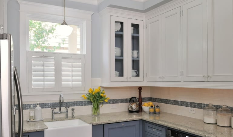 Polywood shutters in a Indianapolis kitchen.